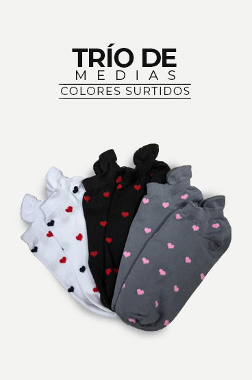 Medias Talonera Nylon  Dama x 3