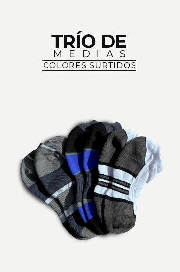 Medias Talonera Hombre x 3