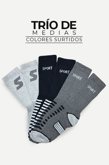 Medias Deportivas Hombre x 3
