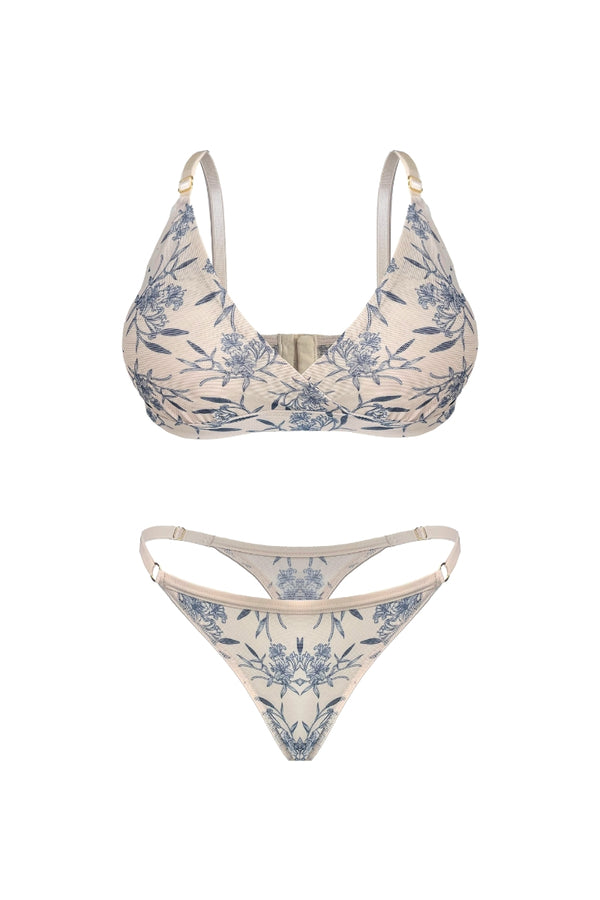 Conjunto Bralette y Brasilera Blonda