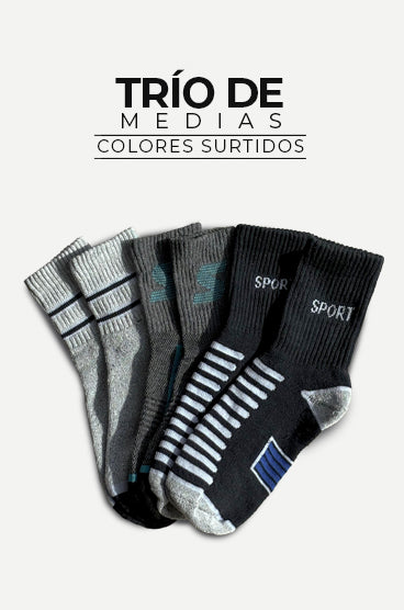 Medias Tobillera Terry Hombre x 3