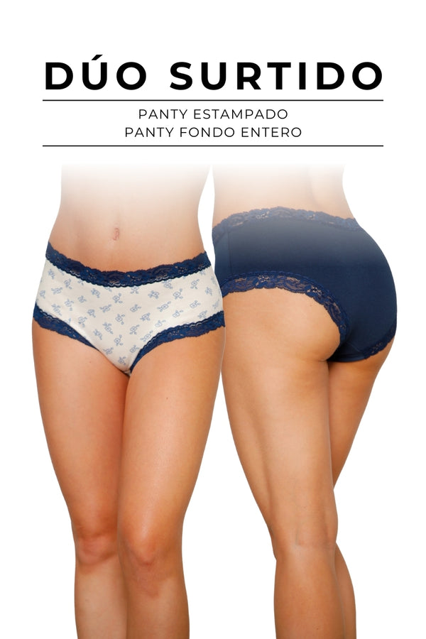 Dúo Panties Hípster Surtido